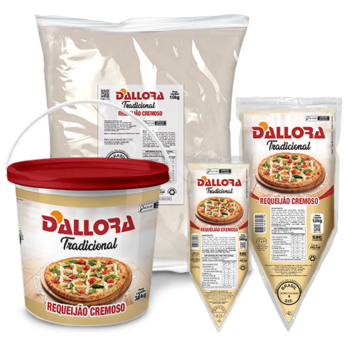 Composição dos produtos Dallora requeijão tradicional