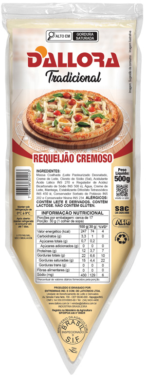 Imagem do produto requeijão Dallora Tradicional 500 g