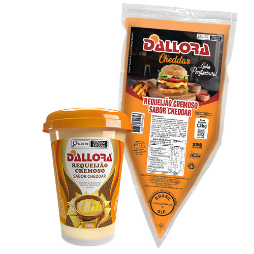 imagem dos produtos Dallora requeijão sabor Cheddar
