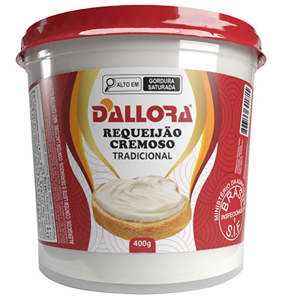 Imagem do copo de requeijão Dallora 400g