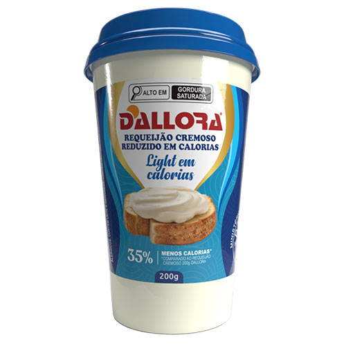 imagem do produto Dallora requeijão light em copo 200g