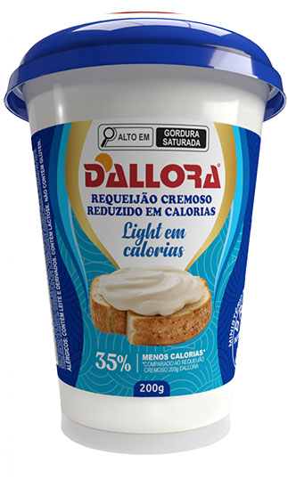 imagem do produto Dallora requeijão light em copo 200g