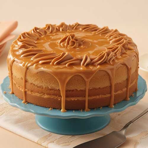 imagem da receita do bolo de doce de leite