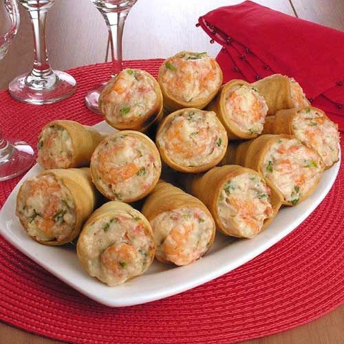 imagem da receita dos canudinhos de camarão